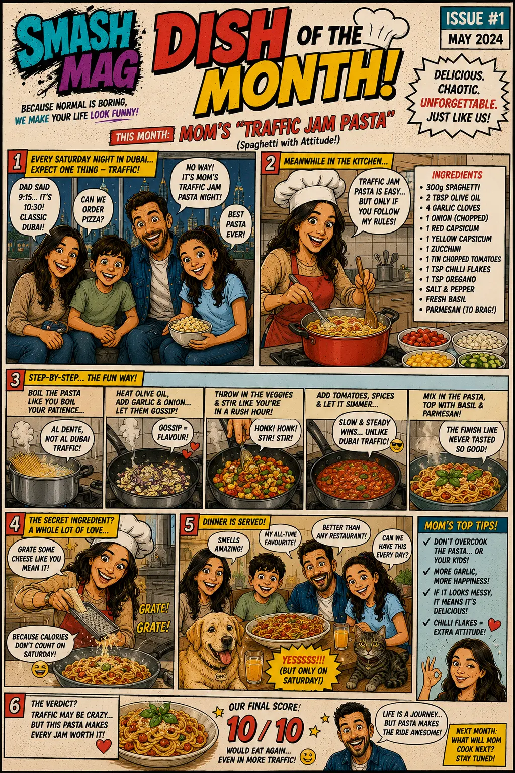 Dish of the Month magazine page