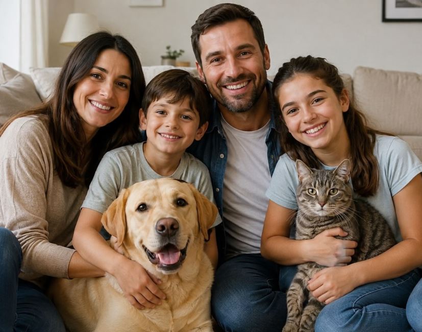 The original family photo we turned into a personalised magazine